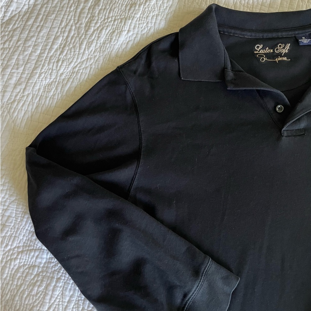 Luster Soft 100% Pima Cotton Men's Classic Dark Polo Shirt Sz M
